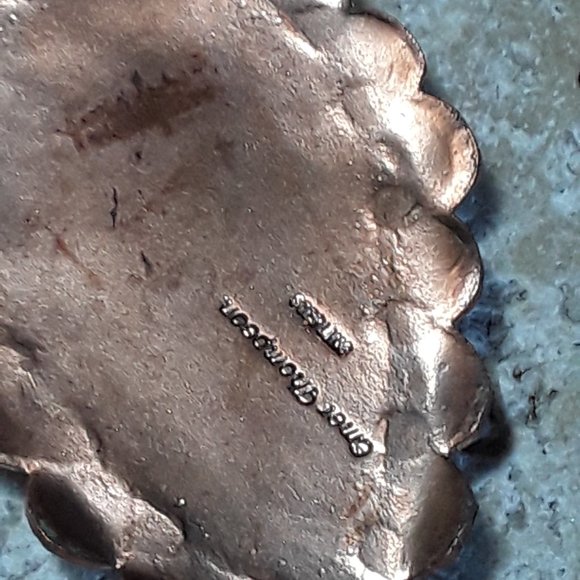 Native American Sterling Copper Onyx Large Pendant Necklace - Picture 6 of 6